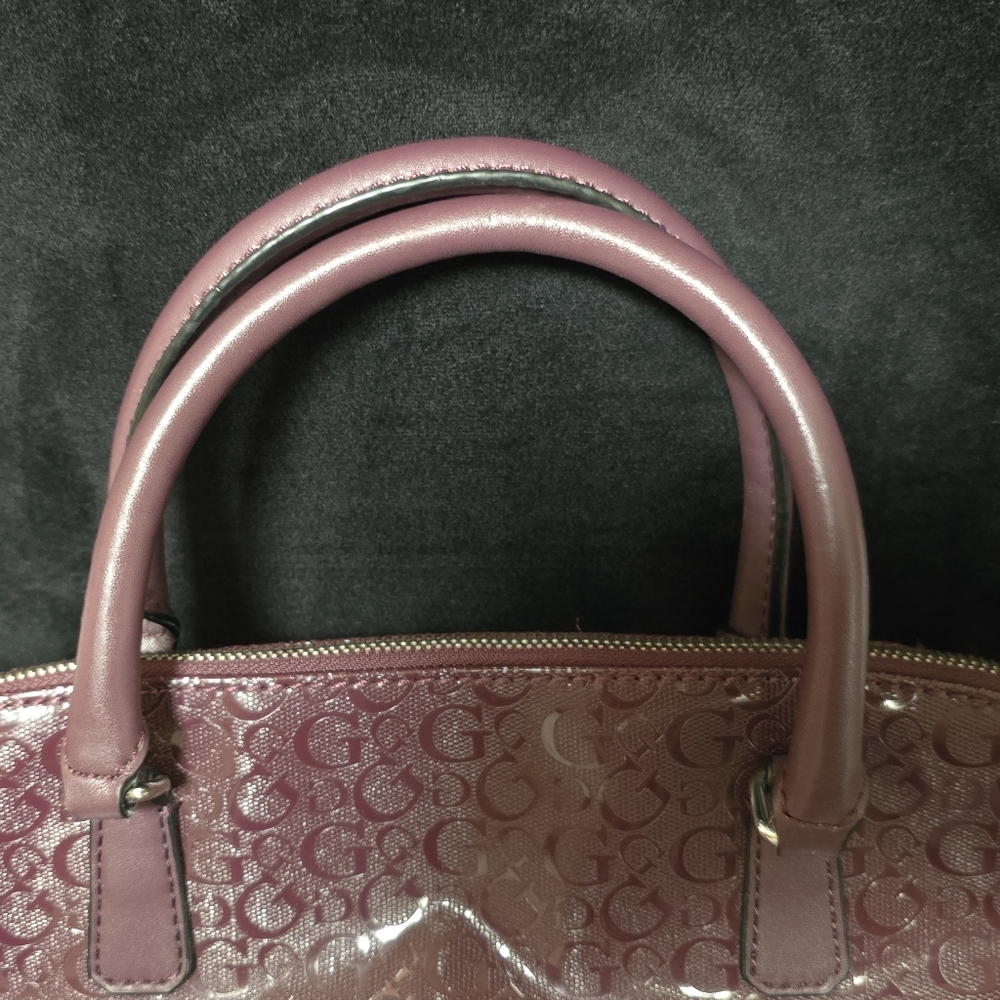 Guess Burgundy Embossed Handbag - Picture 4 of 7